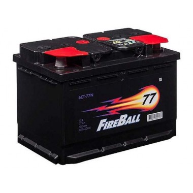 Аккумулятор FireBall 77А/ч 670А N- прямая полярность, 6СТ-77N