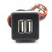 Зарядное устройство USB для LADA 2110, 2111, 2112 5V 2 гнезда 3A в виде кнопки,
