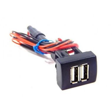Зарядное устройство USB для LADA 2190 Granta, Kalina-2, Priora 5V 2 гнезда 3A Апэл, USB2190